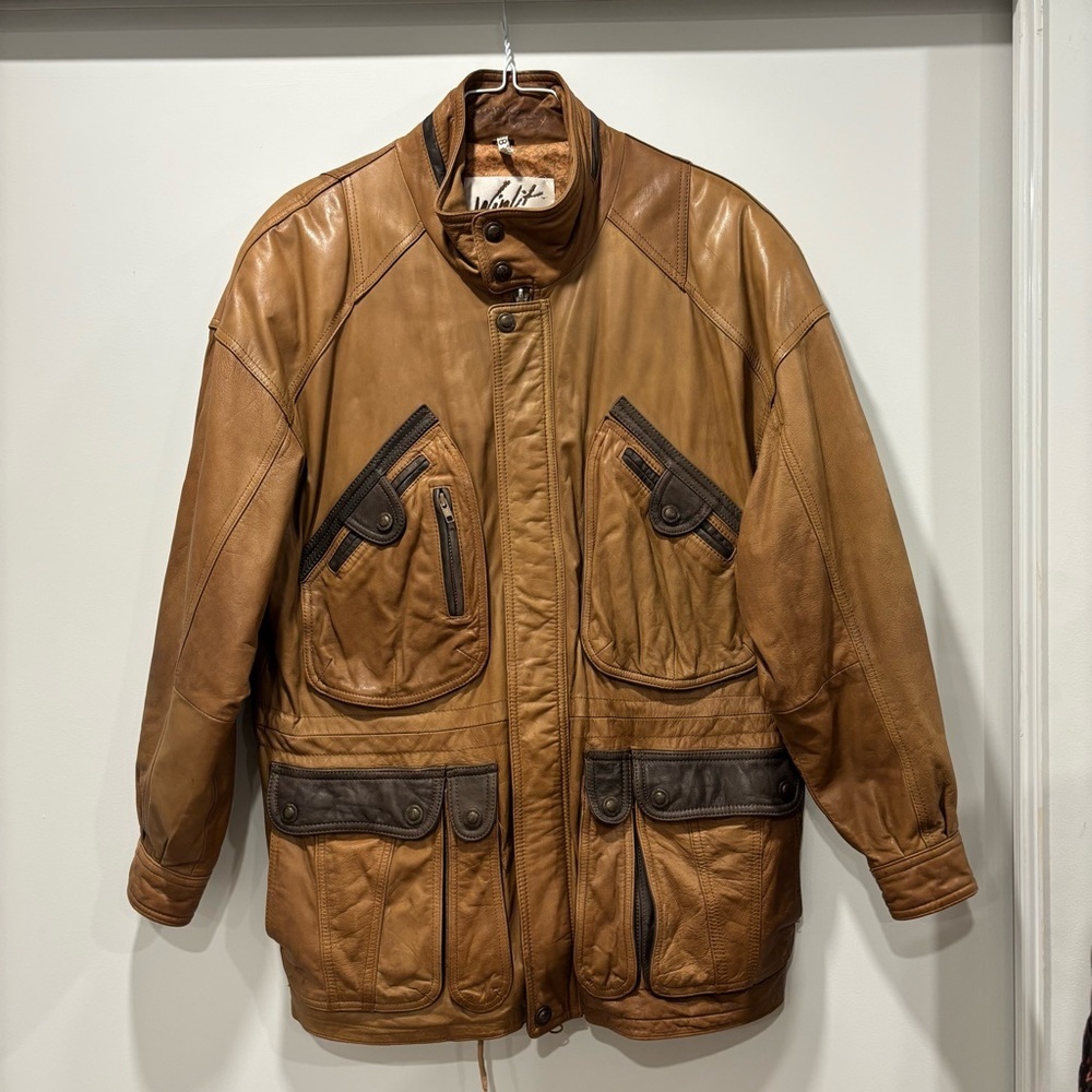 Vintage Winlet Brown Leather Jacket Size L